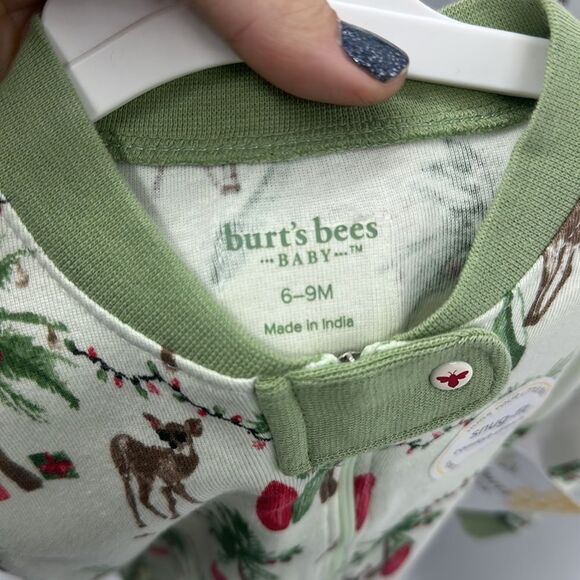 Burt’s Bees Palmtree Dear Christmas Sleeper Sz 6-9m‎ NWT - Picture 7 of 7